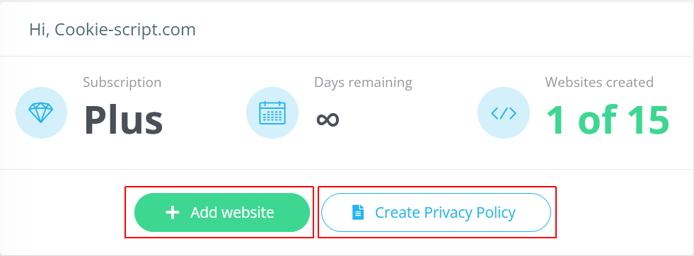 Add your website